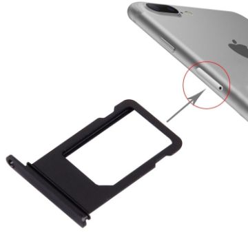 iPhone 7 Plus Card Tray Replacement - Black - 1