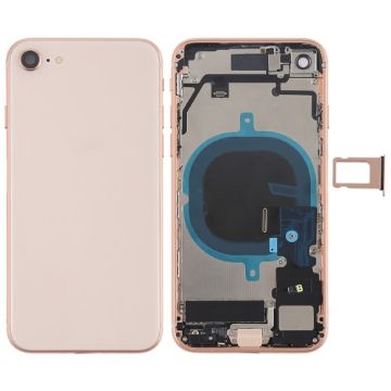 iPhone 8 Rose Gold Back Cover Assembly with Buttons & Speaker Parts - 1