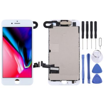 iPhone 8 White TFT LCD Screen with Front Camera Replacement - 1
