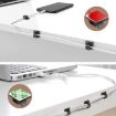 50 PCS HG2392 Desktop Data Cable Organizer Clips, Acrylic, White - 6