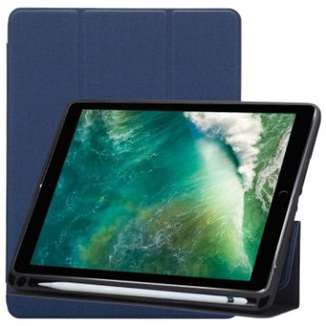 Blue Leather Case for iPad Pro 10.5" with Holder & Pen Slots - 1
