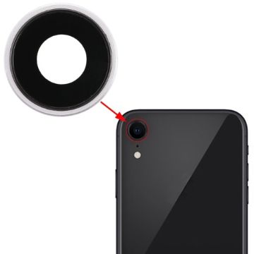 iPhone XR Back Camera Bezel with Lens Cover - White - 1