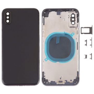 iPhone XS Black Back Cover with Camera Lens, SIM Tray & Side Keys - 1