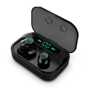 M7 TWS V5.0 Wireless Bluetooth Headset with Charging Case - Black - 1