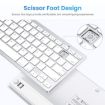 Ultra-thin Wireless Bluetooth Keyboard, French Keys, Silver, for Tablets - 9