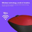 Logitech M170 Wireless Mouse, 1000DPI, USB, 2.4G Receiver, Red - 4