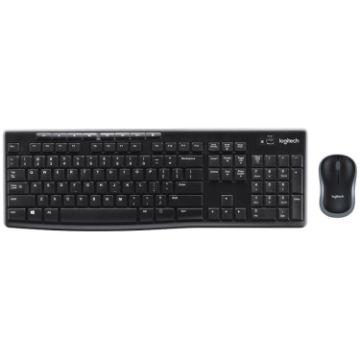 Logitech MK270 Wireless Keyboard and Mouse Set - Black, 2.4GHz - 1