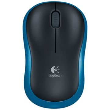 Logitech M185 Wireless Optical Mouse, 2.4GHz, 3-Keys, 1000DPI, Blue - 1
