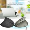 HXSJ T24 Wireless Vertical Ergonomic Mouse, 6 Buttons, 2400 DPI, Black - 4