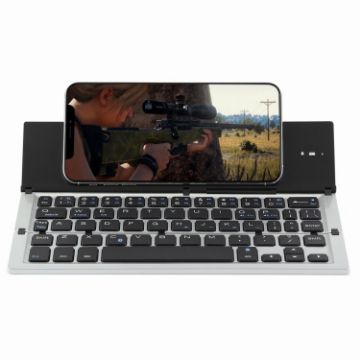 GK608 Ultra-thin Foldable Bluetooth Keyboard, Holder, Android/iOS/Windows - 1