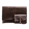 Leather Laptop & Tablet Bag w/ Cable Winder for 15.4" & Below - Coffee - 1
