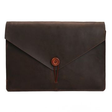Genuine Leather Laptop Tablet Bag for 13.3" Macbook, Samsung, Lenovo - 1