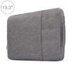 13.3" Universal Denim Laptop Bag for MacBook, Lenovo - Grey, 35.5x26.5x2cm - 1