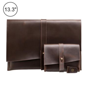 Genuine Leather Laptop Bag for 13" Macbook, Samsung, Lenovo, HP - 1