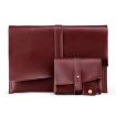 Leather Laptop & Tablet Bag w/ Cable Winder for 15" & Below - Wine Red - 2