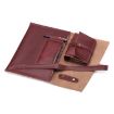 Leather Laptop & Tablet Bag w/ Cable Winder for 15" & Below - Wine Red - 3