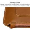 Genuine Leather Business Laptop Tablet Bag 15" & Below - Yellow Zipper - 6