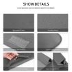 Universal Waterproof PU Leather Laptop Bag Set for 15" Laptops, Dark Blue - 4