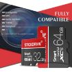 STICKDRIVE 16GB U1 TF Micro SD Memory Card - White Line Red/Black - 7