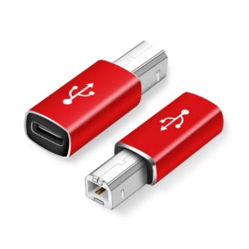 Type-C Female to MIDI Male Adapter for Electronic Instruments - Red - 1
