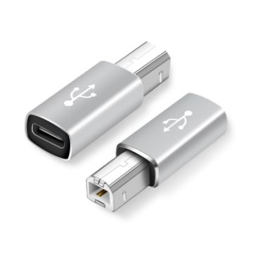 Type-C Female to MIDI Male Adapter for Instruments - Silver - 1