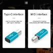 Type-C Female to MIDI Male Adapter for Instruments - Silver - 5