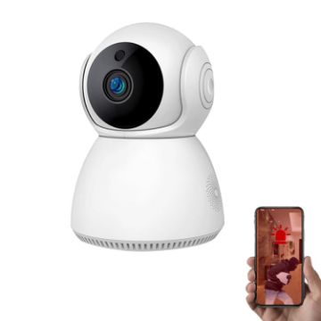 YT24 V380 3.0MP Pan-Tilt WiFi IP Camera, Night Vision, Motion Detection - 1