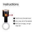 Pentagram Style USB Charging Red Blue Rear Safety Warning Light Lamp - 2