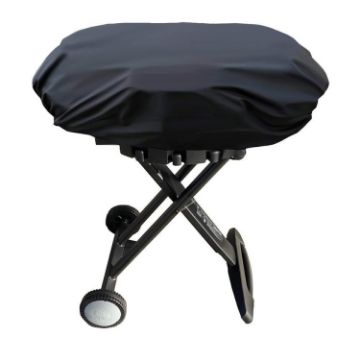 Portable BBQ Grill Cover - 210D Waterproof & Dustproof Protection (Black) - 1