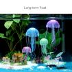 Yellow Silicone Jellyfish Aquarium Decoration - 8x20cm Fluorescent Sucker - 7