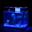 Yellow Silicone Jellyfish Aquarium Decoration - 8x20cm Fluorescent Sucker - 8