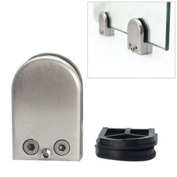 Matte Polished 304 Stainless Steel Glass/Wood Clamp Bracket 15-20mm - 1