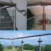 Matte Polished 304 Stainless Steel Glass/Wood Clamp Bracket 15-20mm - 7