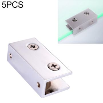 Zinc Alloy 10mm Rectangular Glass Fixing Clamp - Bright Fixed Bracket - 1