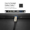 2m Nickel Plated Toslink Male to Male Digital Optical Audio Cable OD6.0mm - 5
