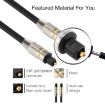3m OD6.0mm Nickel Plated Toslink Male to Male Optical Audio Cable - 4