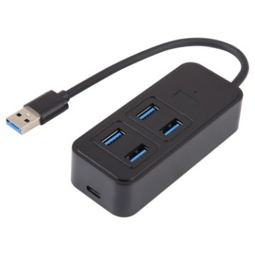 BYL-1901U 5 in 1 USB Hub Adapter: USB3.0x4 + USB-C/Type-C Ports - 1