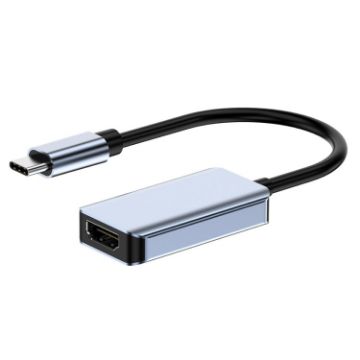 BYL-2006A USB-C to HDTV 4K Converter Cable, Silver, Type-C Adapter - 1
