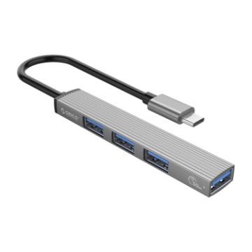 ORICO AH-13 USB-C Hub Adapter: 1 USB 3.0 + 3 USB 2.0 Ports, Gray - 1