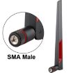 Dual Band 2.4G/5G WiFi 12dBi SMA Male Antenna for Router Network - 1