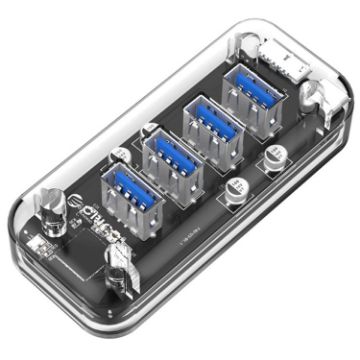 ORICO F4U 4-Port USB 3.0 HUB 5Gbps Fast Transmission with LED Light - 1