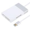 6 In 1 Multi-function Card Reader: USB 3.0, XQD, CF, TF, SD - Silver - 1