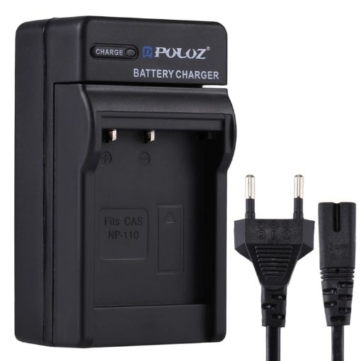 PULUZ EU Plug Charger with Cable for Casio NP-110 Battery - 1