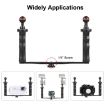 PULUZ Dual Handles Tray Stabilizer for Underwater Camera Housings - Black - 5