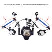 PULUZ 5" Carbon Fiber Floating Arm, 13cm Length, 20.8mm Diameter, Blue - 5