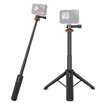 US Warehouse PULUZ Action Camera Tripod Selfie Stick Stand for GoPro - 1