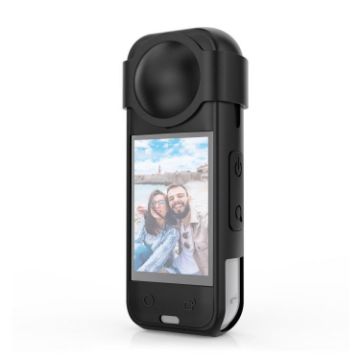 Insta360 X5 PULUZ Black Silicone Protective Case with Lens Cover - 1