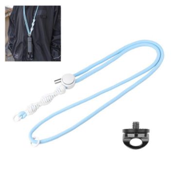 PULUZ Blue Adjustable Lanyard for DJI OSMO Pocket 3/Insta360 X5 Camera - 1