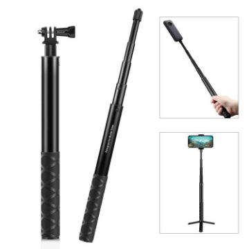 PULUZ 110cm Metal Selfie Stick for Insta360 One RS/X2/X3/X4 - 1