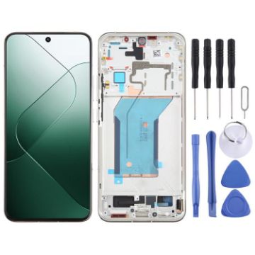 Xiaomi 14 AMOLED LCD Screen Digitizer Assembly with Frame Silver - 1